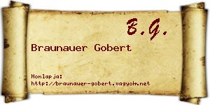 Braunauer Gobert névjegykártya